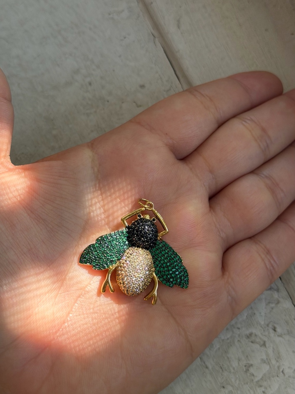 Gold Bee Pendant